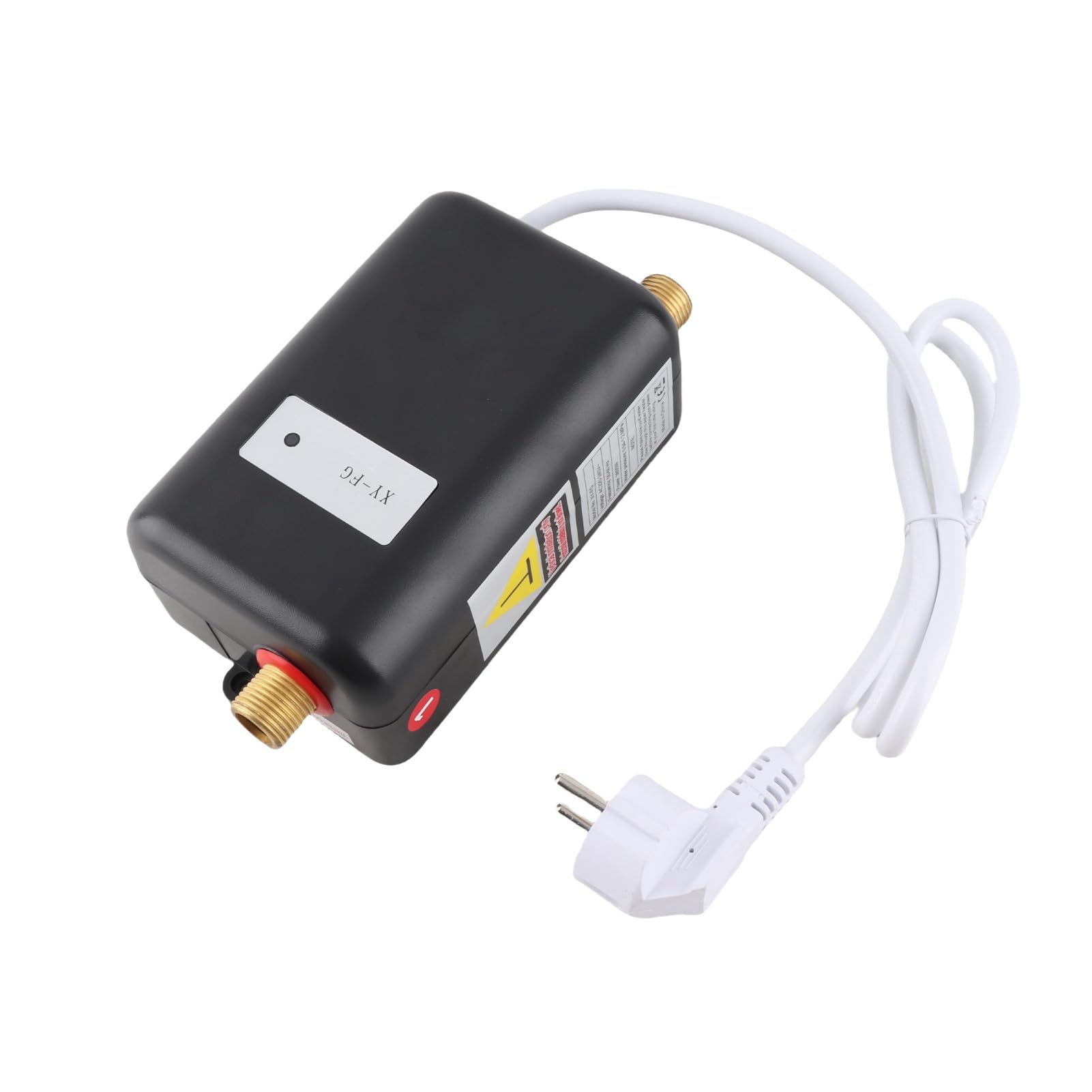 SEAFRONT Untertisch-Warmwasserbereiter, Schwarz, 1/2 Zoll, Durchlauferhitzer für Küche, Badezimmer, Wohnmobil, mit Edelstahl, Messing, IPX4 Wasserdicht (EU-Stecker 220 V)
