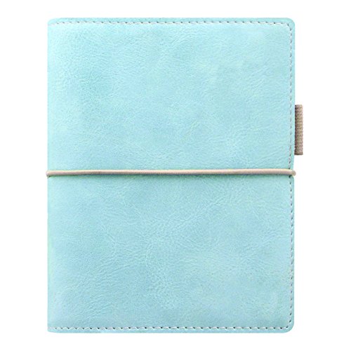 Filofax 2018 Domino Soft Organizer, Pocket (4.75 x 3.25), Soft Pale Blue, Planner with to do and Contacts Refills, Indexes and notepaper (C022582-18)