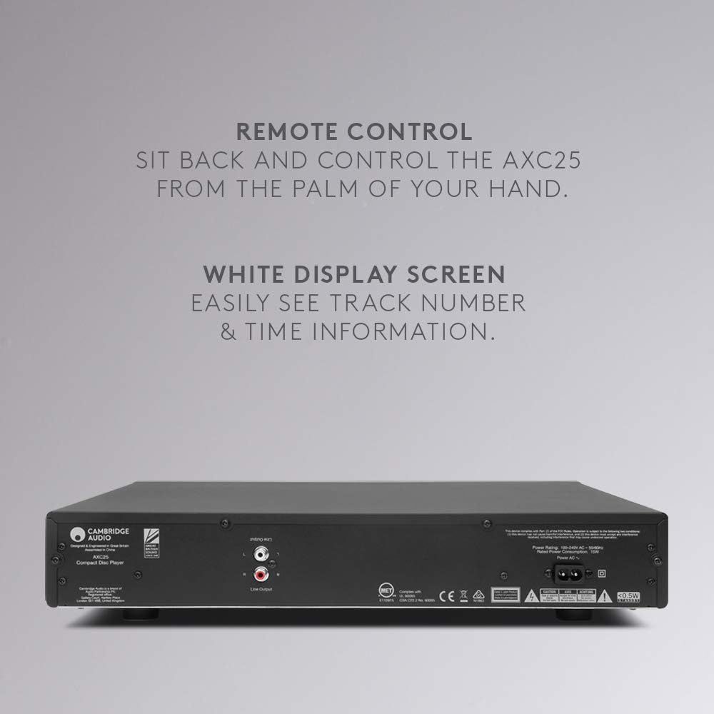 Cambridge Audio AXC25 CD Player Gapless Playback, Analogue Output
