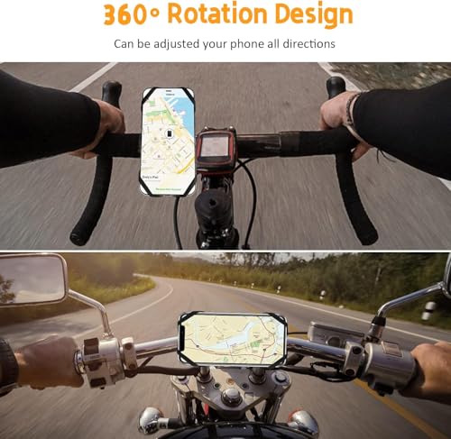 Image of Universal 360 Rotatable Bicycle Mobile Phone Holder for iPhone 13 /12 /11 /Pro Max /Pro /Mini /SE /XS /XR, 4.5-7 Inch Smartphones