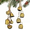 Woanger 2 Pcs Christmas Cow Bells Rustic Witch Bells Iron Christmas Decor with Rope Vintage Decor Decorative Hanging Bell for Farmhouse Garden Home Ornaments Novel Style