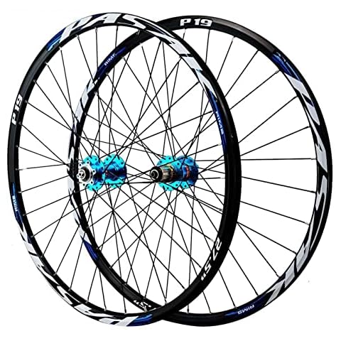 ZNND 26/27.5/29" MTB Mountain Bike Front Rear Wheels Bicycle Wheelset Aluminum Alloy 32H Disc Brake Quick Release Rim Fit 7-11 Speed Cassette (Color : A, Size : 26inch) Cover