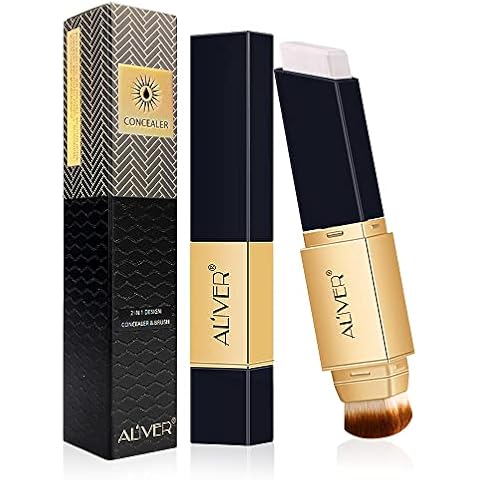 2 IN 1 Design Foundation & Brush, Face Makeup Foundation, Portable Makeup Concealers, Color Changing Foundation, Concealer Cover Concealer Cover