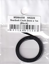 MSM Creation MSMA058 1/24 Seat Belt Cloth 0.8 inch (2 mm) x 3.3 ft (1 m) (Black)
