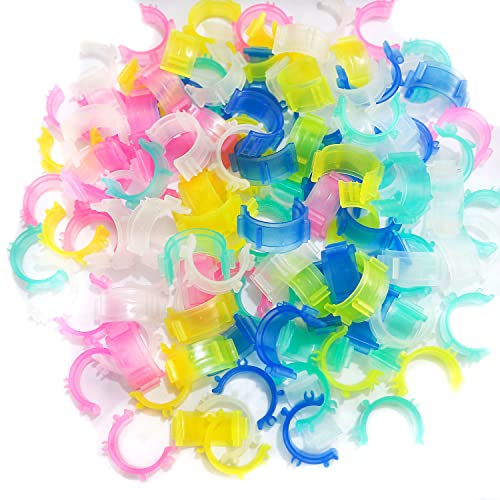 Image of Fbshicung 100 Pcs Sewing Bobbin Clips,Plastic Bobbins Small Clip Accessory Thread Clips Holder Sewing Tool(5 Colors)