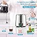 VEVOR 1.1 Gal Water Distiller, 0.3 Gal/H, Distilled Water Maker Machine 750W 0-99H Timing Set Temp Display, 304 Stainless Steel Countertop Distiller Glass Carafe Cleaning Powder 3 Carbon Packs, Silver