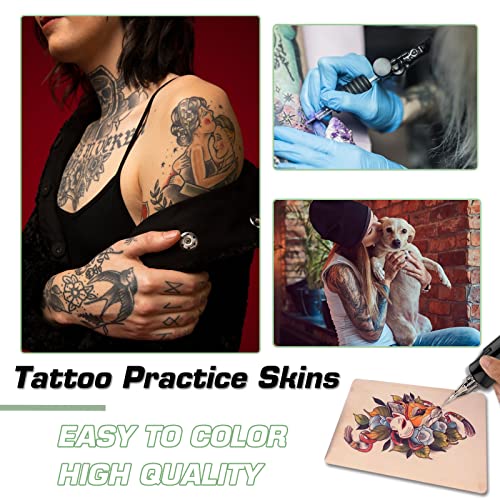 Piel de práctica de tatuaje de 3 mm para evitar traspasos, silicona de doble cara en pack de 5 7
