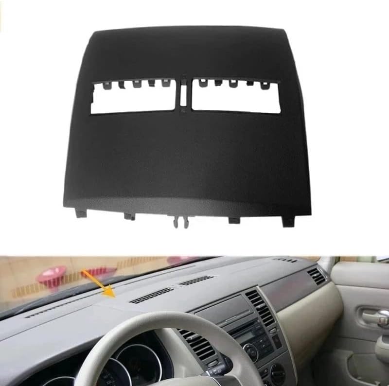 1pc Car Air Conditioner Outlet Finisher-Instrument Panel Air Conditioning Vents Cover Shell for Nissan Tiida 2005-2011 Black (Color : Gray)