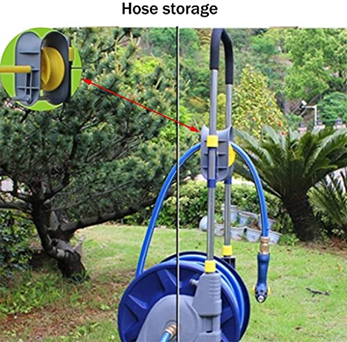 Ausziehbarer Gartenschlauchwagen mit robustem Rahmen aus ABS und Aluminiumlegierung, ideal für die Autowäsche und Bewässerung im Haushalt