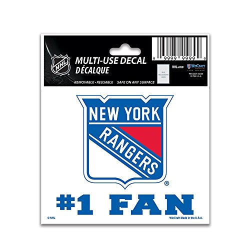 NHL New York Rangers 28205010 Multi-Use Decal, 3