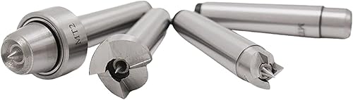 Miniatura 2 de Juego de 4 vasos de madera MT2 con 2 puntas de repuesto adicionales, kit de herramientas de carpintería MT2 para torno de madera y metal, dedal de