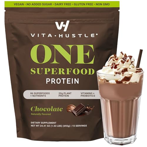 All-in-One Nutrition Shake, Chocolate (1 Pack) - Plant Based Protein Powder by Kevin Hart – Vegan Meal Replacement Shake with KSM66 Ashwagandha & 86+ Superfoods - Meal Replacement Powder