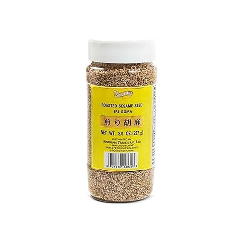 Semillas de sésamo blanco asado de estilo japonés Iri Goma 8 Oz de Shirakiku 8 onzas