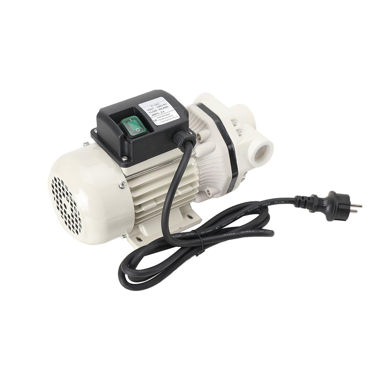 40L/Min Ad-Blue Pumpenset Urea pump Harnstoff pump Fasspumpe Selbstansaugend Pumpe Anschlussstücke Membranpumpe 220V - 0,4KW (50Hz) mit 4 Tüllen und 2 Schellen, 2950 RPM, 1,8m Kabellänge