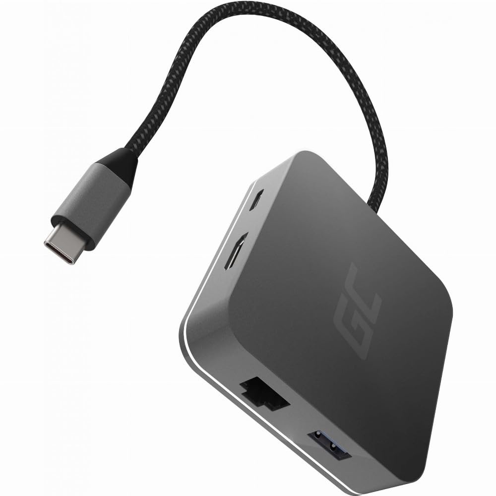 Adapter Dockstation GC USB-C HUB 6 w 1 – 3x USB 3.0, HDMI 4K, Ethernet, USB-C z Power Delivery 87W, kompatybilny z MacBook Pro 13/15, Dell XPS 13/15 oraz Samsung DeX.