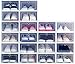Boîte à chaussures Fetcoi 20 pièces tiroir organisateur pliable boîtes de rangement visibles anti-poussière pour dames et hommes (blanc)