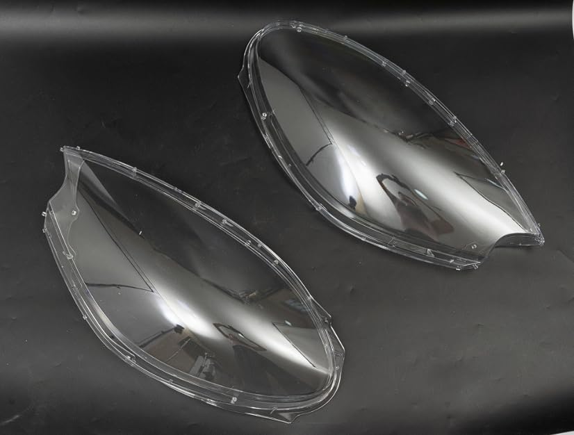 Car Headlight Cover Replacement Compatible with Porsche Compatible For Macan 2014 2015 2016 2017 2018, 1 Pair Clear Headlamp Lens Cover, Placement on Vehicle: Front, Right and Left