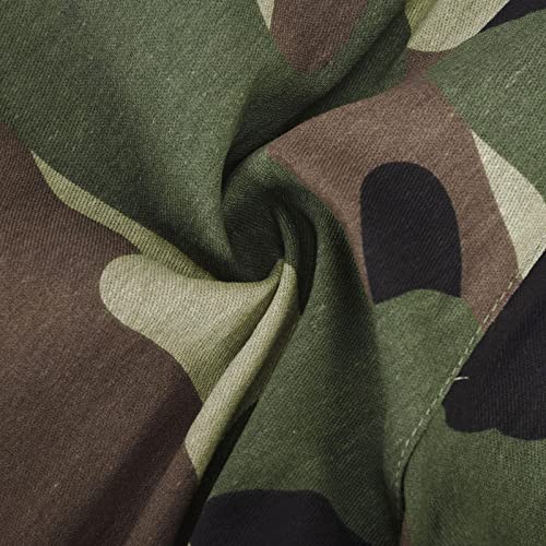 Women's Classic Camouflage Cargo Pants High Waist Straight Leg Combat Army Trousers Multicolor Pocket Camo Cargo Pant4