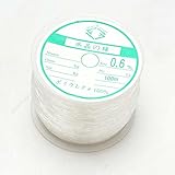 シリコンゴム ブレスレット ゴム紐 業務用 パワーストーン 天然石 【通しワイヤー & 解説書付き♪ 0.6mm】