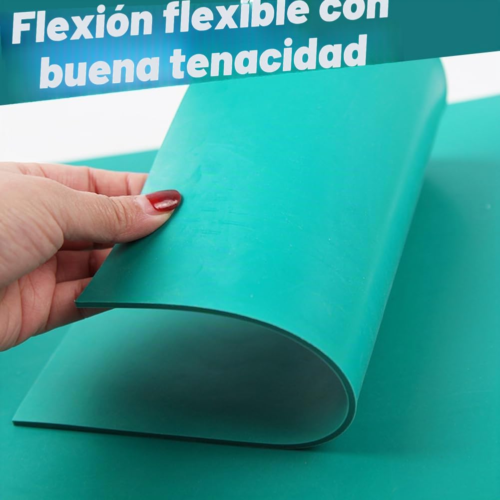 Gohytal Placa de linóleo de goma blanda para grabado, 2 placas de polímero para impresión de linóleo, bloques de goma A4, superficie plana, placas de linocorte, juego para grabado, sello propio,