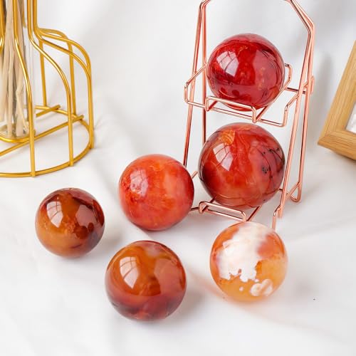 Cornaline boule décorative 4 cm : la solution minérale naturelle contre un intérieur terne - 4