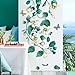 Amaonm Removable DIY 3D Blue Flower Vine White Floral Leaf Art Decor Kids Room Wall Sticker Girls Teens Bedroom Living Room Wall Decals Nursery Rooms Walls Mural Peel Stick Decor 4 Sheets of 12