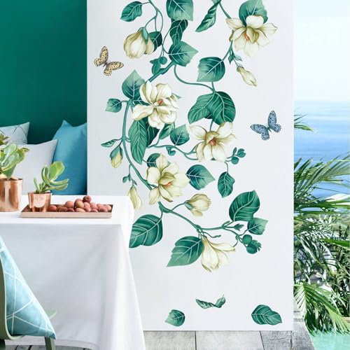 Vinilos Decorativos Florales 3D Sticker Pared 4 Hojas miniatura 5