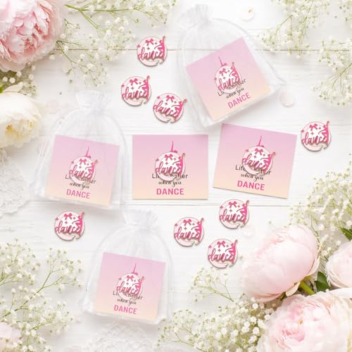 Image of Misdary 24 /48 Set Dance Gifts Ballet Brooch Pins Cards Bags for Dancer Ballerina Party Favors Women Team Award Recital Gifts