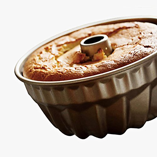 Tomods Nonstick Bundt Cake Pan For 6 Quart Instant Pot, Heavy-Duty Fluted Tube Pan Cup(7 Inch, Champagne Gold)Bundt Pan #TOP1