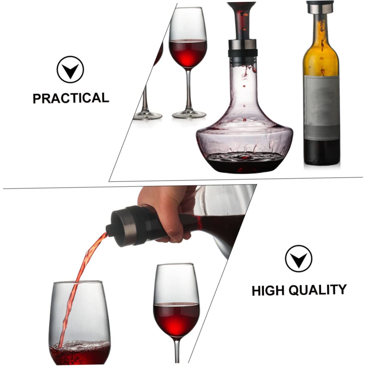 Cabilock 1 Decantador De Vidrio Para Vino Jarra Para Vino Whisky Aireador Con Tapa Y Protector