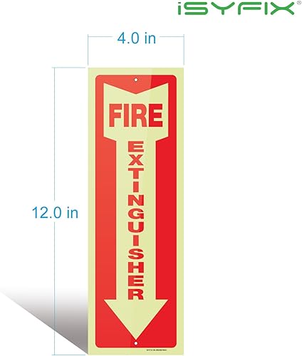Miniatura 24 de iSYFIX Calcomanías de letreros para extintor de incendios, paquete de 12 calcomanías de vinilo autoadhesivas de alta calidad, laminadas para máxima