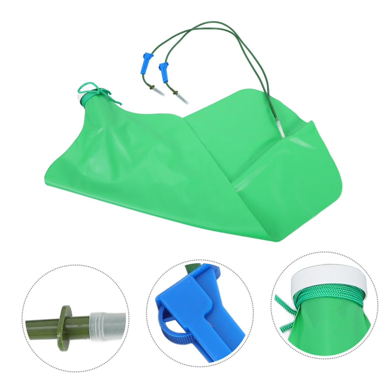 Sacco Irrigatore per Alberi 4 Gallon 2 Pezzi Verde Eva | Rilascio Lento, Doppia Uscita e Tubo Regolabile, per Arbusti e Alberi, Riutilizzabile Antiaging