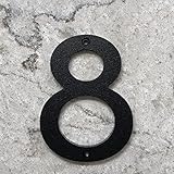 GoHomeNumbers 4 inch Plastic House Number with Stainless Steel Screws (8)