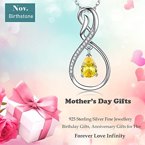 Eeuwige Liefde Ketting voor Dames 925 Zilver Geboortesteen Sieraden