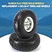 (2 Pack) 10 Inch Solid Polyurethane Tire 4.10/3.50-4 Tire, 10