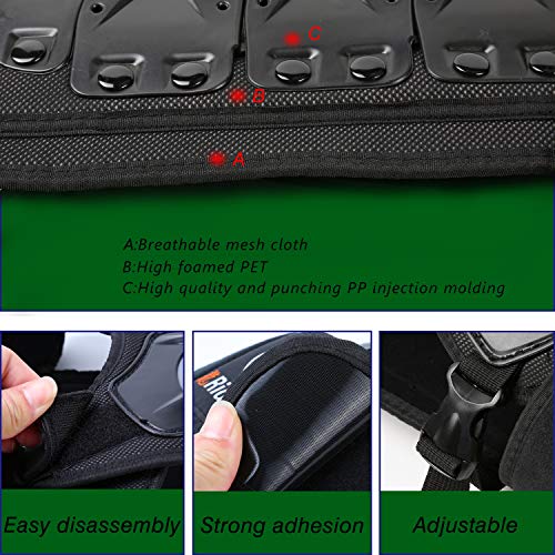 image for RIDBIKER Kids Motorcycle Armor Vest Dirt Bike Chest Spine Protector Ba