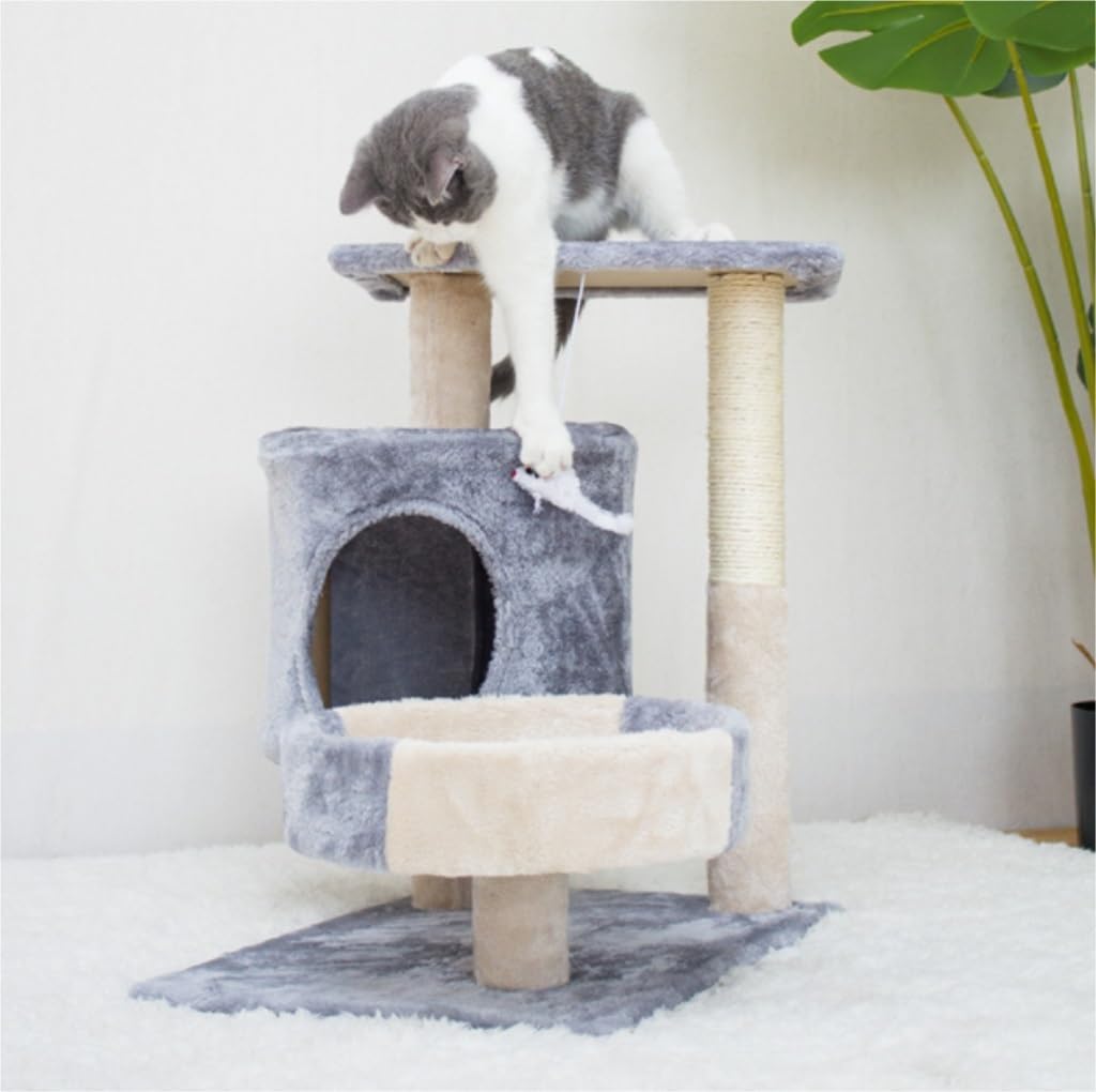 Albero Tiragraffi per Gatti Piattaforma di Riposo Tiragraffi per Gatti Torre per con Condominio per per per Arrampicarsi per