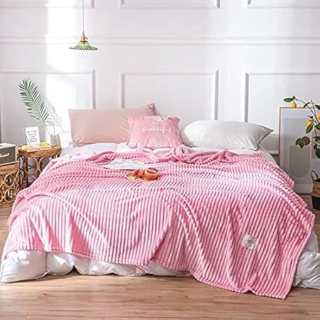 Amazon Macohome 春のピンク毛布 ダブル 可愛い ブランケット おしゃれ ふわふわ ひざ掛け 180x0cm オールシーズン 洗濯可 ブランケット 毛布 オンライン通販