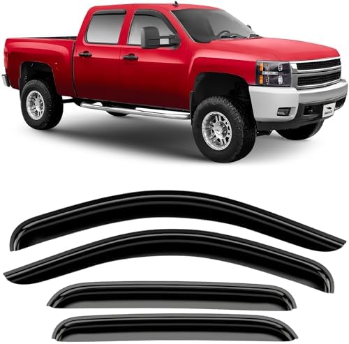 Avs Window Rain Guards AVS In-Channel Rain Guards For 1999-2007 Silverado/ Sierra - Smoke (Standard Cab) In Channel Window Rain Guards - Foto 10
