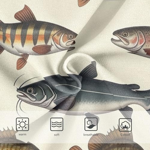 Fun Print Girls Underwear Toddler 2t Cotton Panties Little Girl Ancient Freshwater Fish Prints Beige Kids Undies Briefs3