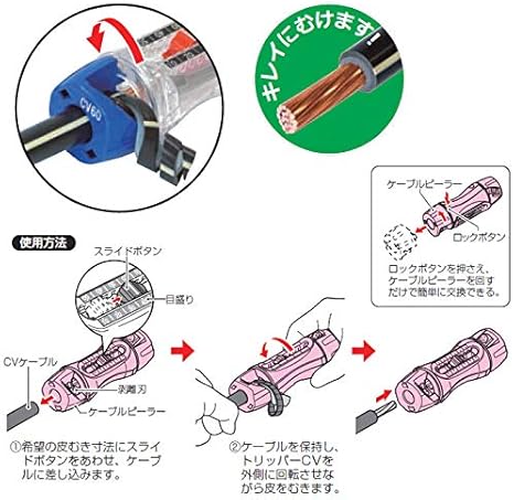 Amazon 未来工業 トリッパーcv Cv Cvd Cvtケーブルの皮むき器 単心38 60 1個 取寄品 Tor Cv1m 駆動工具