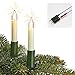 Produktbild Hellum LED Lichterkette Weihnachtsbaum Made-in-Germany Christbaumbeleuchtung Kerzen Lichterkette innen mit Clip, 20 warm-weiße LED-Filament, beleuchtet 1330cm, Kabel grün, für Innen mit Stecker 802061