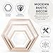 Hexagon Shaped Floating Shelves for Wall - Paulownia Wood Honeycomb Floating Shelf Decor - Small, Medium & Large Sizes - Easy To Install Hardware - Space Saving Display for Bedroom, Bathroom or Office