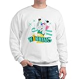 CafePress Emoji-Einhorn-Sweatshirt mit klassischem Rundhalsausschnitt. Gr. XL, weiß
