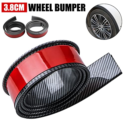 Bohisen Car Fender Flare Edge Trim 1.5M/4.9Ft Fender Flare Rubber Seal Strip Self-Adhesive Wheel Eyebrow Sticker Fender Flare Eyebrow Arch Trim Lips Strip Flare Protector For Car Truck Wheel(Carbon) #TOP4
