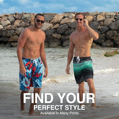 Image of Kanu Surf Men's Big Viper Extended Size Stripe Swim Trunk