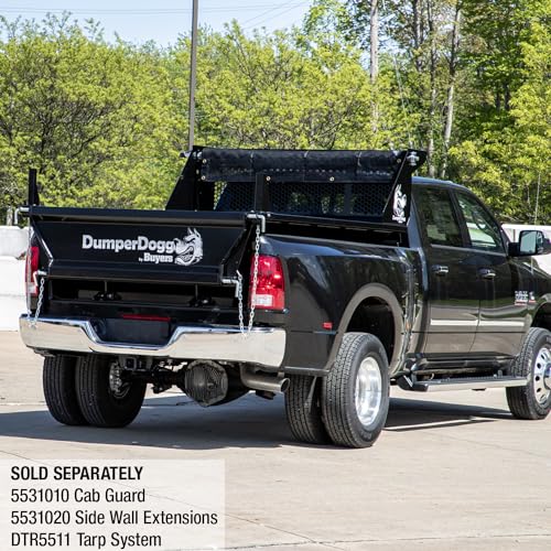Image of Buyers Products DumperDogg 5531001 8 Foot Steel Dump Body Insert, Corrosion Resistant Black Powdercoat, Truck Dump Body Insert With Indicator Kit For 3 /4 Ton or Higher Pickup Truck