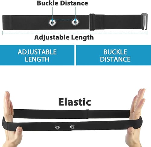 Miniatura 4 de Correa ajustable para monitor de frecuencia cardíaca compatible con Garmin HRM Pro Plus 200 600 HRM-DualPolar H10 H9 H7  COOSPO H808S H6 H9Z  Wahoo