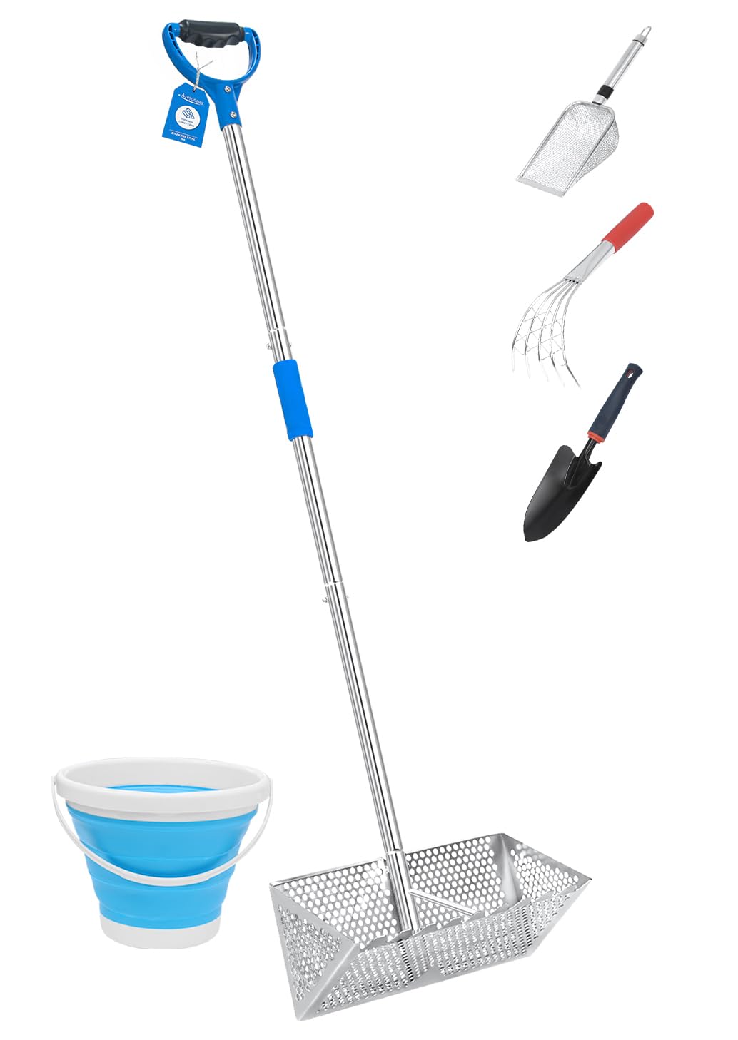 Amazon.com : Arejonner Sand Flea Rake Set, 304 Stainless Steel ...
