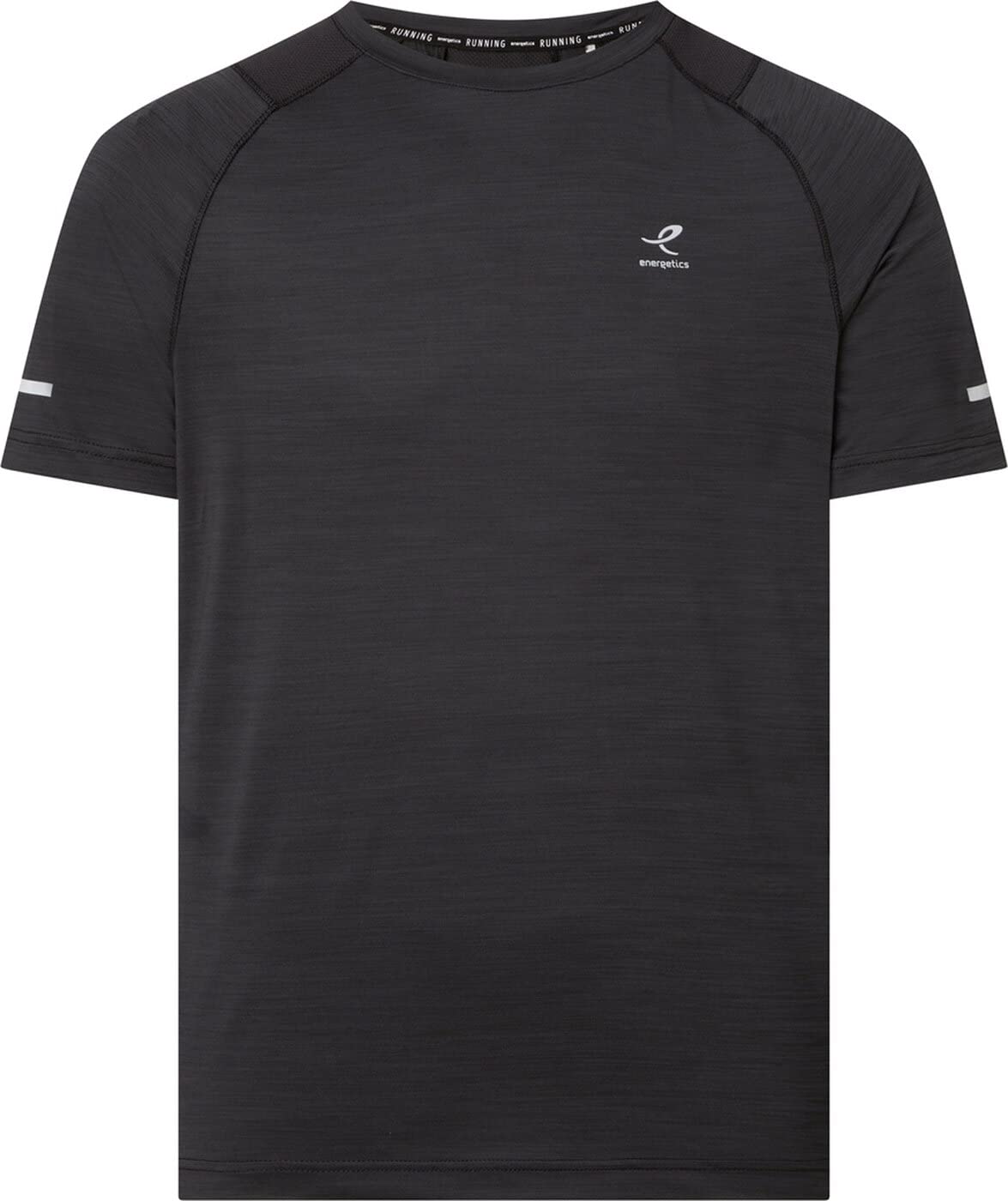 Energetics Men's Ailo T-Shirt, Melange/Black/Black, M